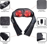 Masajeador eléctrico de hombros, espalda y cuello con función de calor y correas