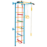 7 In 1 Kids Indoor Gym Playground Swedish Wall Ladder for Solid Wall-Yellow