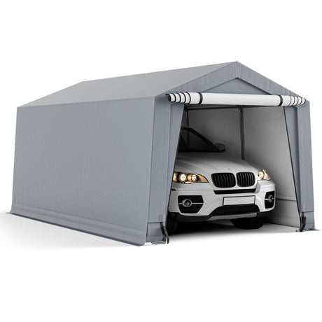 Cochera resistente para exteriores de 10 x 16/10 x 20 pies con 2 puertas