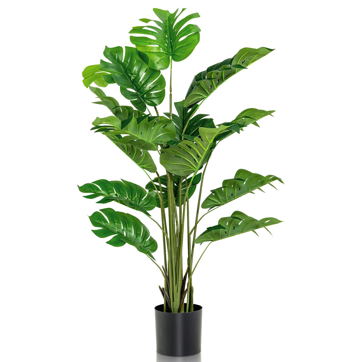 Planta artificial Monstera Deliciosa de 5 pies de altura para interior y exterior