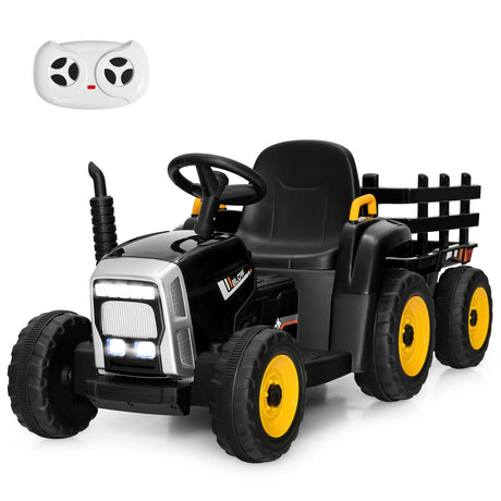 Tractor Montable de 12 V con Cargador de Tierra de 3 Velocidades para Niños de 3+ Años