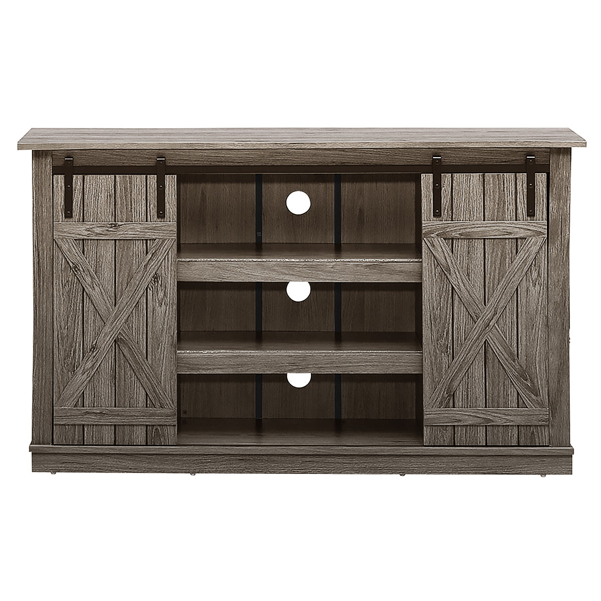 Mueble de TV con puertas corredizas tipo granero