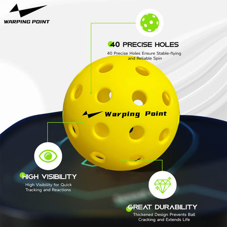 Pelotas de pickleball para exteriores - Amarillas