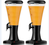 Juego de 2 dispensadores de cerveza de barril de 3 litros con luces LED