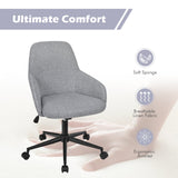Sillón de oficina de tela con respaldo basculante-Gris