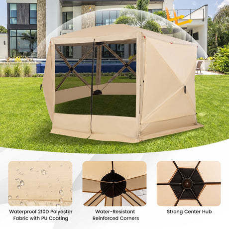 Carpa Pantalla Pop-up de 11.5 X 11.5 PIES con Bolsa de Transporte Portátil