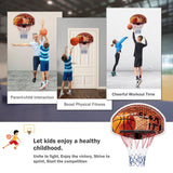 Tablero de baloncesto montado en la pared con aro y 2 redes