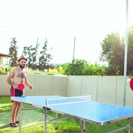 Mesa de ping-pong plegable portátil de 60 pulgadas con accesorios