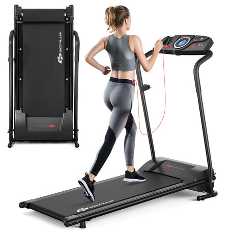 Cinta de Correr Eléctrica Plegable Móvil de 1.0 HP con Pantalla de Funcionamiento para el Hogar