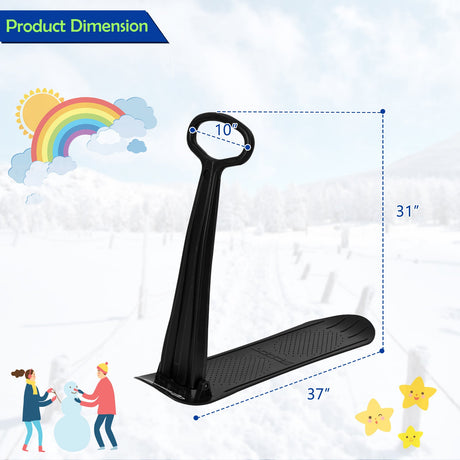 Patinete de nieve de 1 plaza con manillar de agarre