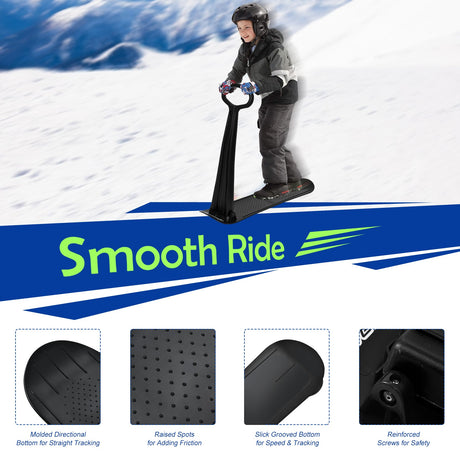Patinete de nieve de 1 plaza con manillar de agarre
