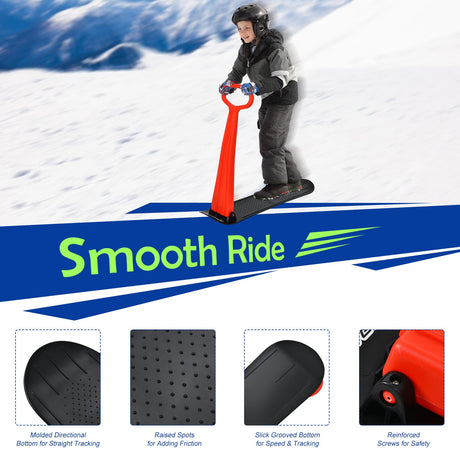 Patinete de nieve de 1 plaza con manillar de agarre