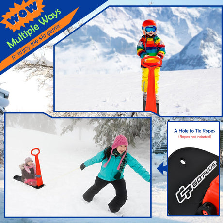 Patinete de nieve de 1 plaza con manillar de agarre