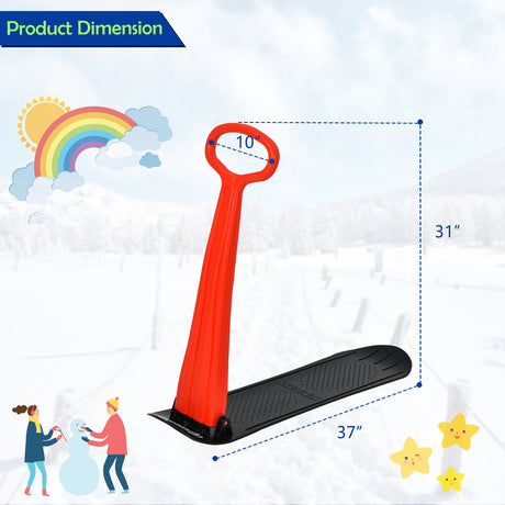 Patinete de nieve de 1 plaza con manillar de agarre