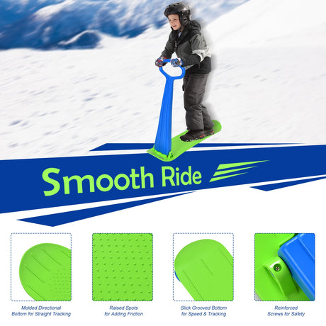 Patinete de nieve de 1 plaza con manillar de agarre