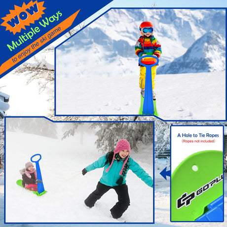 Patinete de nieve de 1 plaza con manillar de agarre