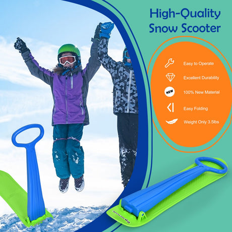 Patinete de nieve de 1 plaza con manillar de agarre