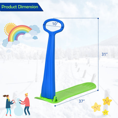 Patinete de nieve de 1 plaza con manillar de agarre