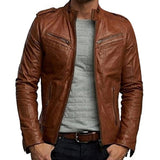 La chaqueta de cuero Wilkinson en marrón