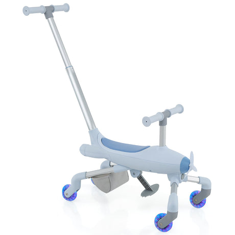 Coche empujador para niños 2 en 1 con ruedas luminosas LED
