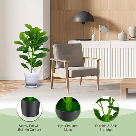 Paquete de 2 Ficus Lyrata Artificiales
