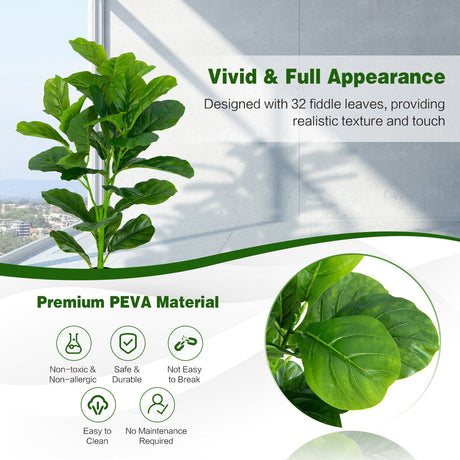Paquete de 2 Ficus Lyrata Artificiales