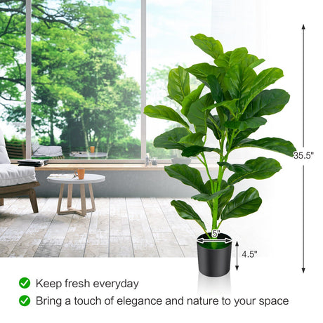 Paquete de 2 Ficus Lyrata Artificiales