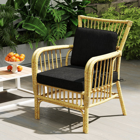 Juego de 2 cojines para patio exterior con fundas extraíbles