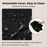 2-Pack Outdoor Patio Cushion Set with Removable Covers