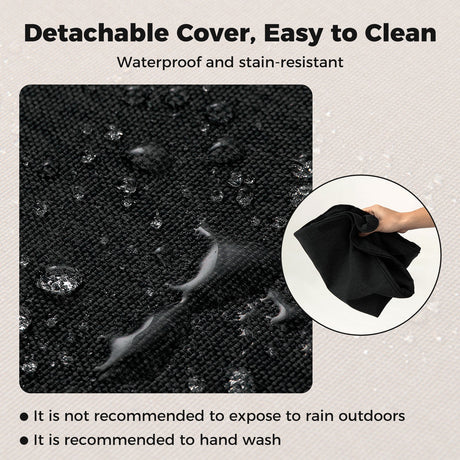 Juego de 2 cojines para patio exterior con fundas extraíbles
