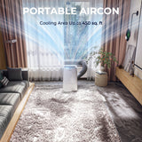 Acondicionador de Aire Portátil 3 en 1 de 12000 BTU con Control Remoto - Blanco