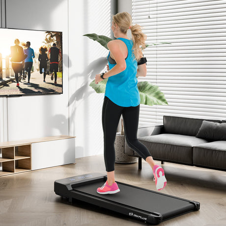 Cinta de correr de 2.5 HP para debajo del escritorio con control remoto y 3 modos de cuenta regresiva