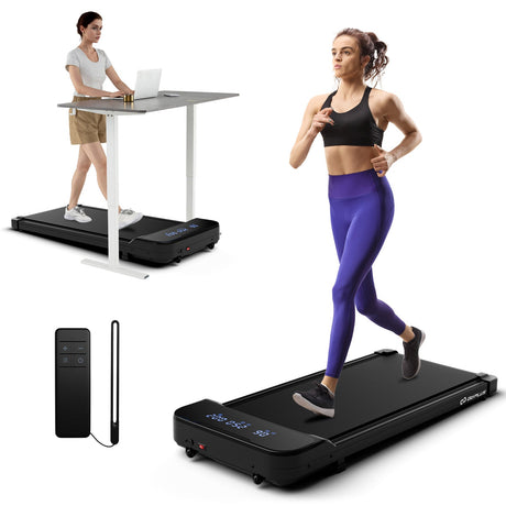 Cinta de correr de 2.5 HP para debajo del escritorio con control remoto y 3 modos de cuenta regresiva