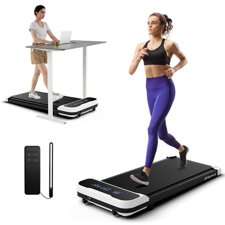 Cinta de correr de 2.5 HP para debajo del escritorio con control remoto y 3 modos de cuenta regresiva