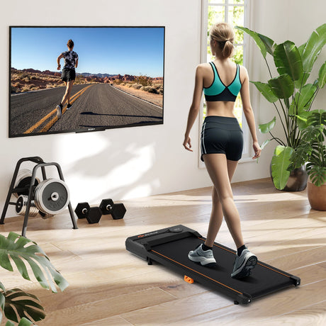 Cinta de correr de escritorio de 2.5 HP con control remoto para oficina en casa - Negro