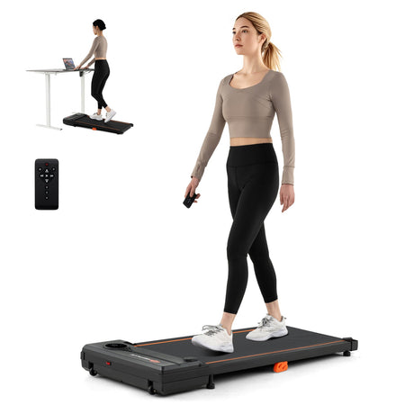 Cinta de correr de escritorio de 2.5 HP con control remoto para oficina en casa - Negro