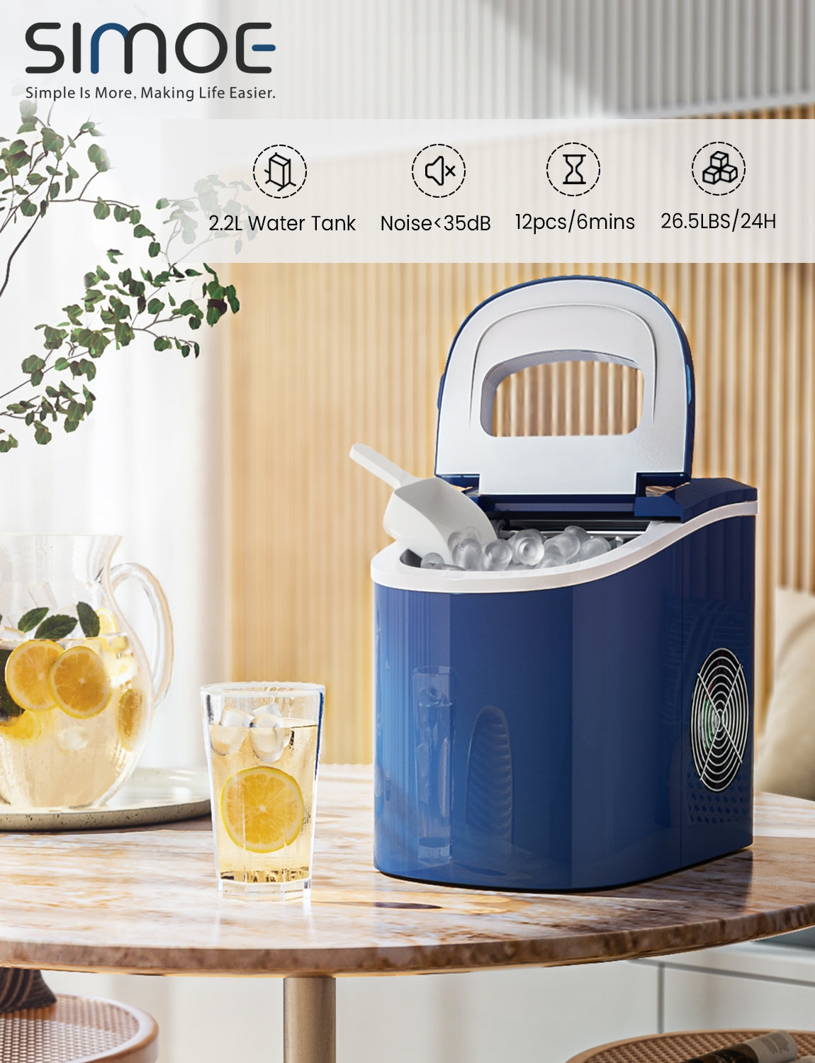 Mini máquina eléctrica portátil y compacta para hacer hielo