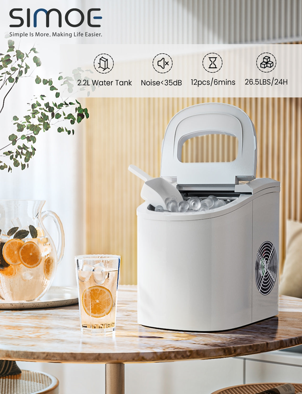 Mini máquina eléctrica portátil y compacta para hacer hielo