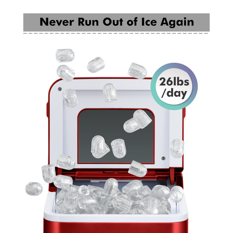 Máquina de hielo de 26 lb con cuchara