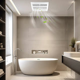 Extractor de aire para baño de 200 CFM con carcasa metálica y conducto de 6 pulgadas para 18.5 m²