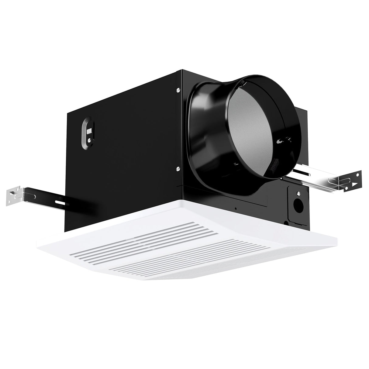Extractor de aire para baño de 200 CFM con carcasa metálica y conducto de 6 pulgadas para 18.5 m²