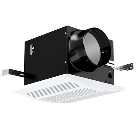 Extractor de aire para baño de 200 CFM con carcasa metálica y conducto de 6 pulgadas para 18.5 m²