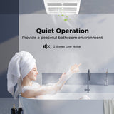Extractor de aire para baño de 200 CFM con carcasa metálica y conducto de 6 pulgadas para 18.5 m²