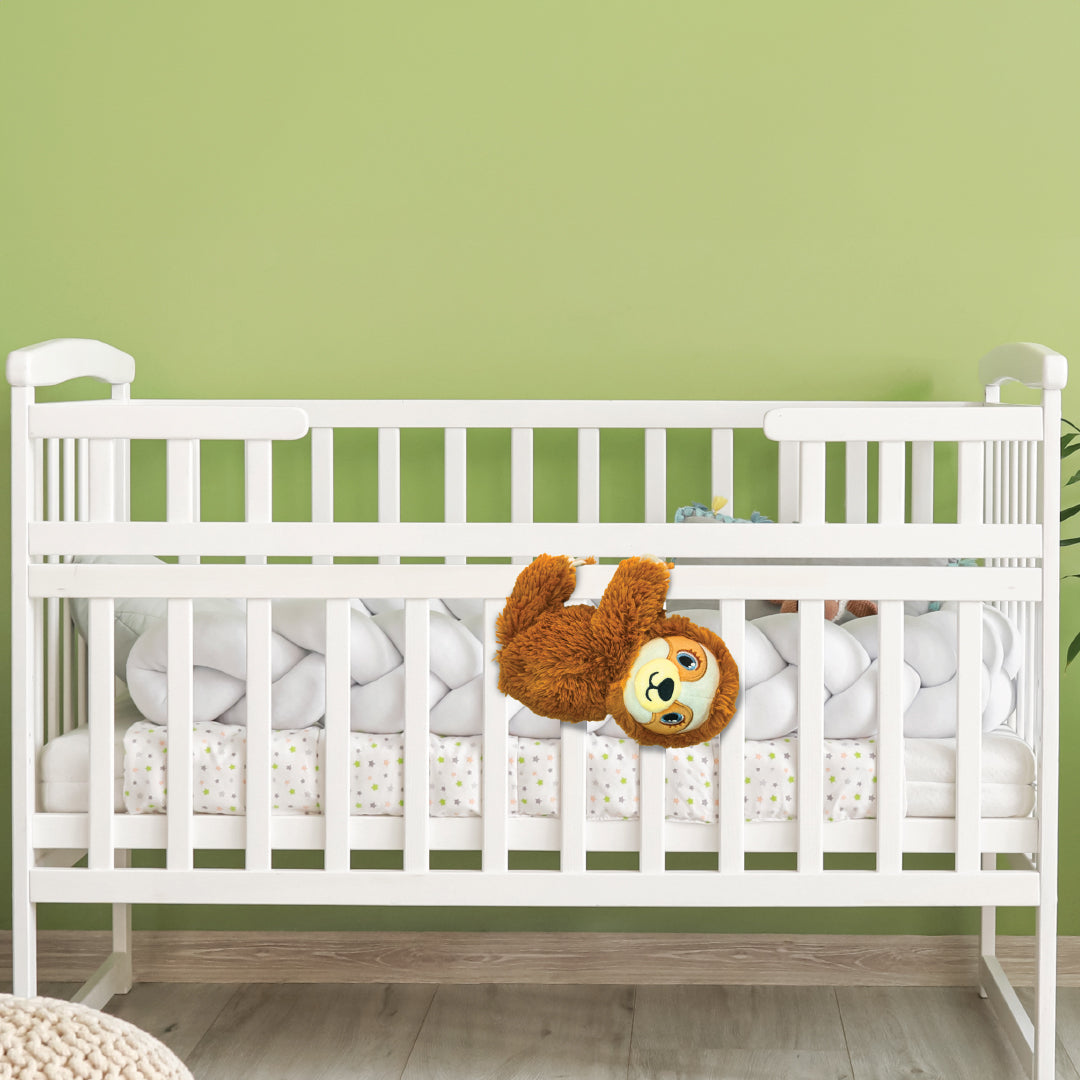 Máquina de sonido de peluche de perezoso Baby Shusher + paquete de 2 chupetes Shushie