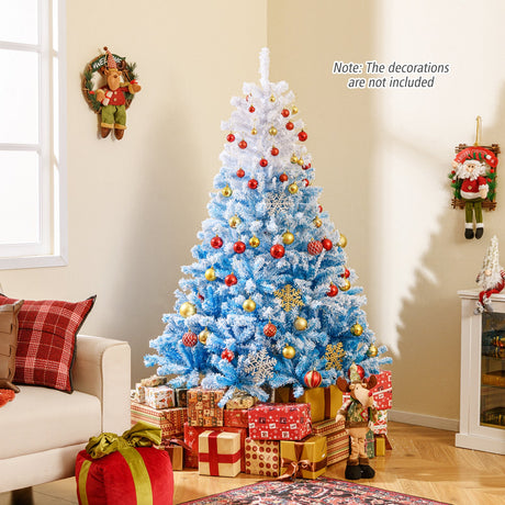 Árbol de Navidad Artificial Nuevo 2025 con 456 Ramas y Soporte Metálico Plegable