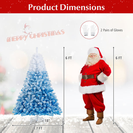 Árbol de Navidad Artificial Nuevo 2025 con 456 Ramas y Soporte Metálico Plegable