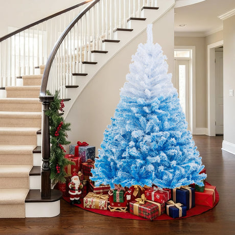 Árbol de Navidad Artificial Nuevo 2025 con 456 Ramas y Soporte Metálico Plegable