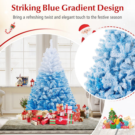 Árbol de Navidad Artificial Nuevo 2025 con 456 Ramas y Soporte Metálico Plegable
