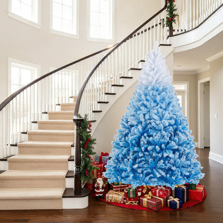 Árbol de Navidad Artificial Nuevo 2025 con 456 Ramas y Soporte Metálico Plegable