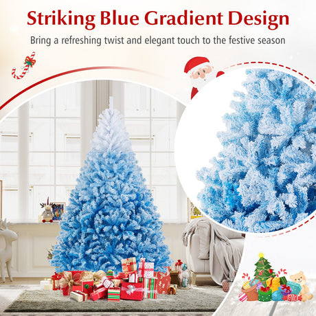 Árbol de Navidad Artificial Nuevo 2025 con 456 Ramas y Soporte Metálico Plegable